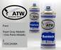 Preview: Ford, Pearl Grey Metallic / Gris Perle Metallic, 2 / XSC2439A: 400ml Sprühdose + 400ml Klarlack - Set, von ATW Autoteile West.